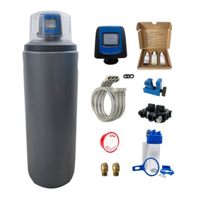 Adoucisseur D'eau Tactile 16l Fleck 5800 Xtr Fabriqué En France Avec Kit D'installation Complet