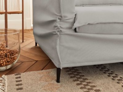 Adriann - canapé d'angle droit fixe - 4 places - en tissu déhoussable - Lisa Design