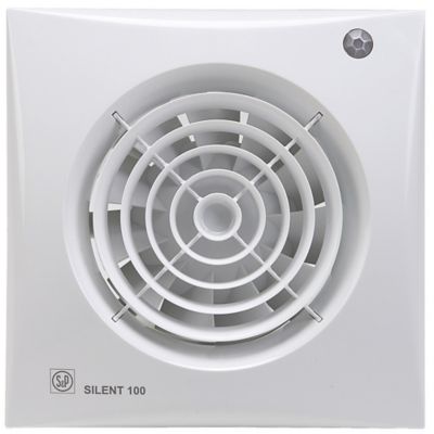 Capteur d'humidité de 100 mm et ventilateur extracteur d'air minuterie:  fonctionnement silencieux pour salle de bain, cuisine, bureau, WC