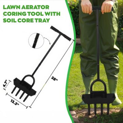 Aeroforge - Kit aérateur pelouse 3 en 1 revitalisez votre gazon avec outils pro et bac de rangement élégant