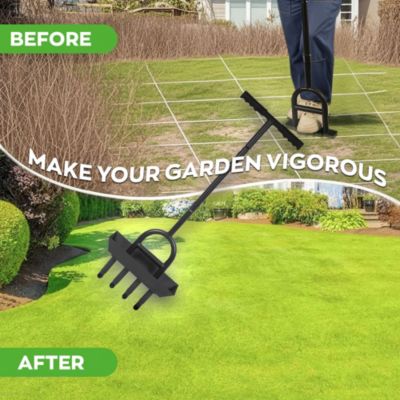 Aeroforge - Kit aérateur pelouse 3 en 1 revitalisez votre gazon avec outils pro et bac de rangement élégant