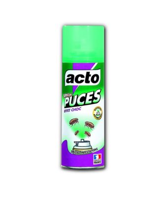 Aérosol antipuces et larves Acto puces 100ml Castorama