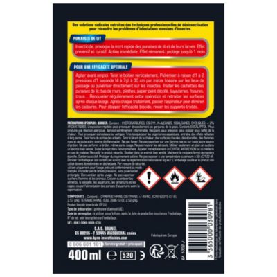 Aérosol anti punaises de lit Kapo 400 mL