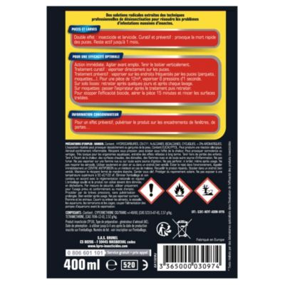 Aérosol black contre puces et larves 400ml