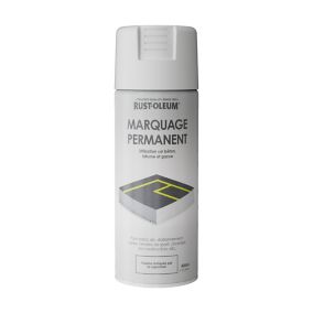 Aérosol de marquage permanent Rust-Oleum blanc mat 400ml