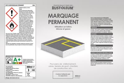 Aérosol de marquage permanent Rust-Oleum blanc mat 400ml