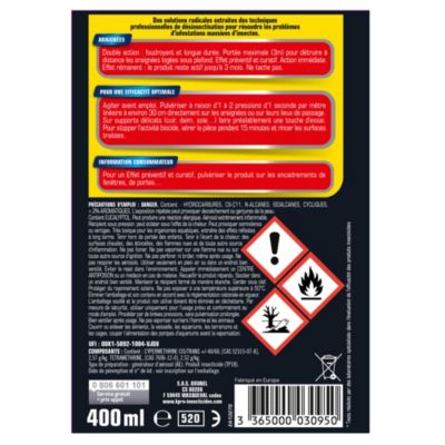 Aérosol foudroyant araignées Kapo choc 400ml