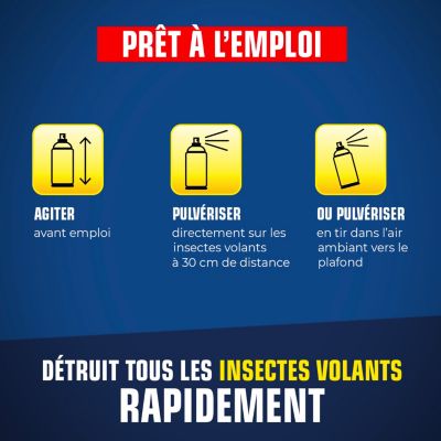 Aérosol tous volants moustiques, mouches, taons Kapo 500ml