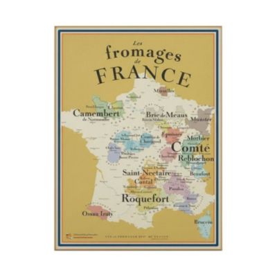 Affiche 50x70 cm - La Carte des Fromages de France - LA CARTE DES VINS SVP