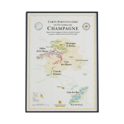 Affiche 50x70 cm - La Carte des Vins de Champagne - LA CARTE DES VINS SVP