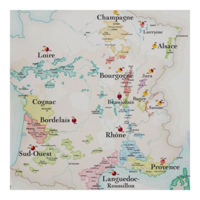Affiche 50x70 cm - La Carte des Vins de France - LA CARTE DES VINS SVP