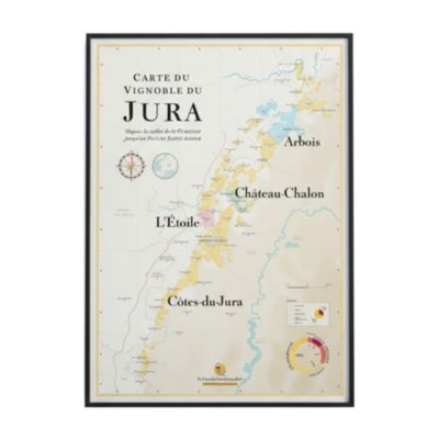 Affiche 50x70 cm - La Carte des Vins du Jura - LA CARTE DES VINS SVP