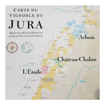 Affiche 50x70 cm - La Carte des Vins du Jura - LA CARTE DES VINS SVP