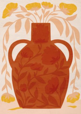 Affiche amphore florale terracotta L.50 x H.70cm Dada Art