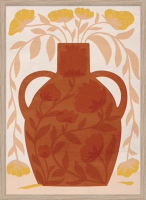 Affiche amphore florale terracotta L.50 x H.70cm Dada Art