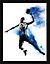 Affiche Basket-ball bleu bleu Dada Art l.30 x H.40 cm
