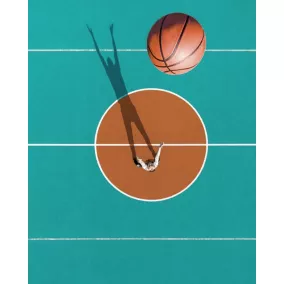 Affiche Basket-ball bleu Dada Art l.40 x H.50 cm
