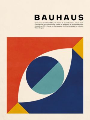 Affiche Bauhaus multicouleurs l.30 x H.40cm Dada Art