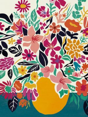 Affiche bouquet de fleurs multicouleurs l.30 x H.40 cm Dada Art