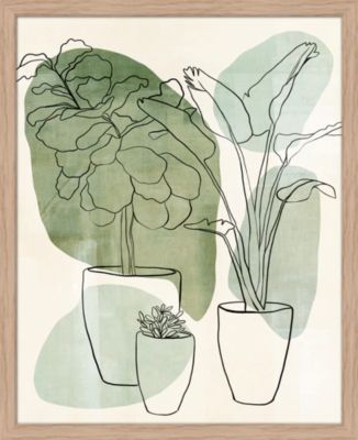 Affiche bouquet de fleurs vert L.40 x H.50cm Dada Art