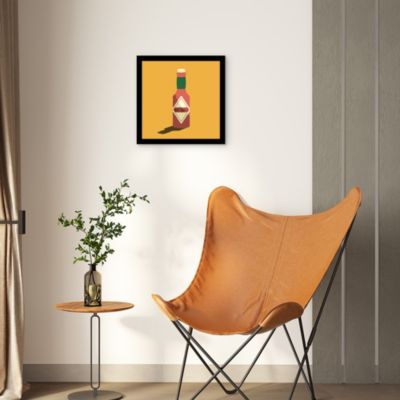 Affiche bouteille " hot sauce " orange l.30 x l.30 cm Dada Art