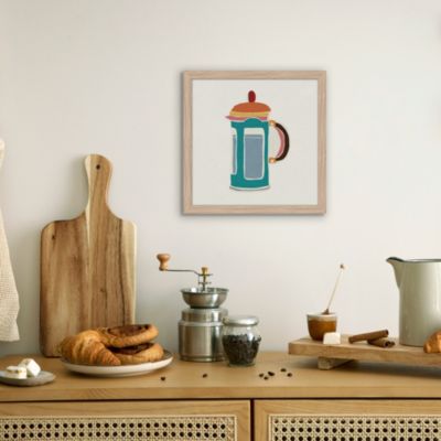 Affiche cafetière multicouleurs l.30 x l.30 cm Dada Art