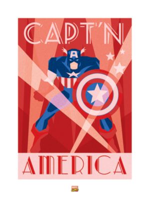 Affiche Captain America Dada Art l.60 x H.80 cm