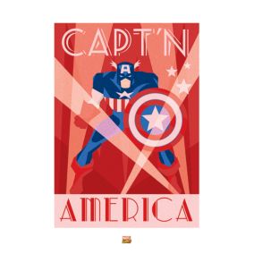 Affiche Captain America Dada Art l.60 x H.80 cm