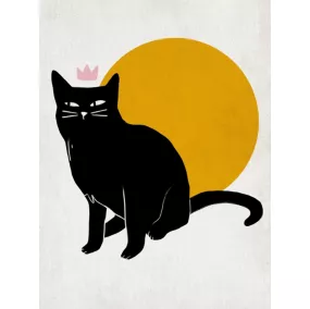 Affiche chat noir Dada Art l.30 x H.40 cm