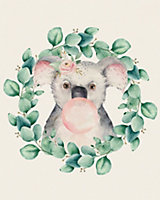 Affiche Child Koala multicouleur Dada Art l.24 x H.30 cm