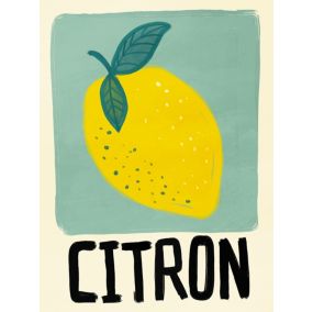 Affiche citron jaune l.30 x H.40 cm Dada Art