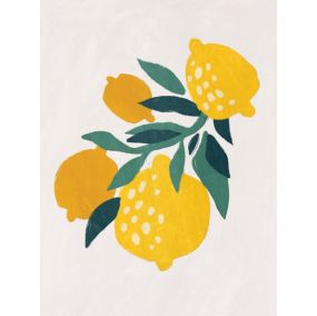 Affiche citrons Dada Art l.30 x H.40 cm jaune