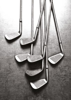 Affiche club de golf noir et blanc L.50 x H.70cm Dada Art