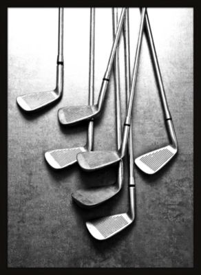 Affiche club de golf noir et blanc L.50 x H.70cm Dada Art