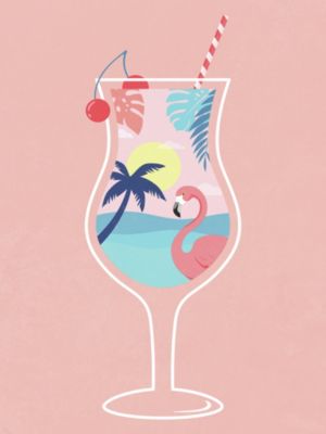 Affiche cocktail Dada Art l.30 x H.40 cm