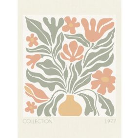 Affiche collection 1977 fleurs pastel l.30 x l.40 cm Dada Art