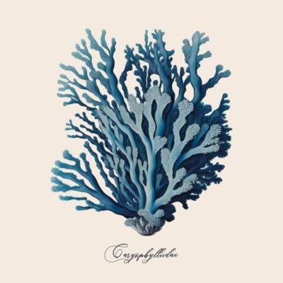 Affiche corail bleu l.30 x l.30 cm Dada Art