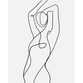 Affiche corps trait Dada Art l.40 x H.50 cm