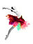 Affiche Dance multicouleur Dada Art l.30 x H.40 cm
