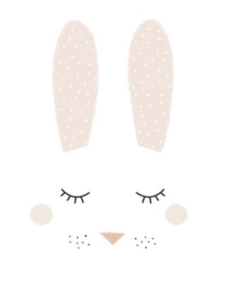 Affiche décorative enfant lapin l.24 x l.30 cm Dada Art