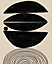 Affiche demi cercles noirs Dada Art l.40 x H.50 cm