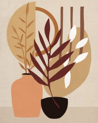 Affiche dessin plante beige l.40 x H.50 cm Dada Art