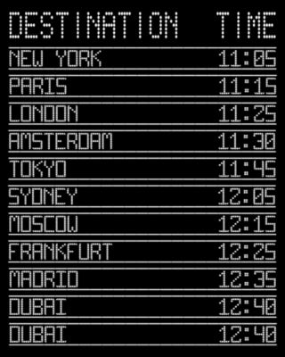 Affiche destination time Dada Art l.40 x H.50 cm