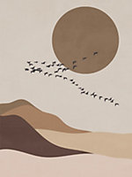 Affiche dunes oiseaux Dada Art l.30 x H.40 cm