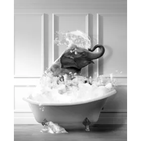 Affiche éléphant baignoire Dada Art l.40 x H.50 cm