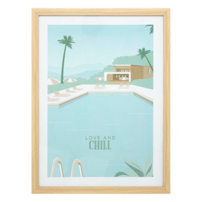 Affiche encadrée love François 30x40cm multicolore - Atmosphera