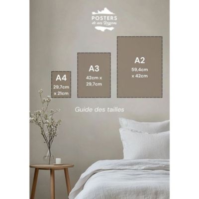 Affiche - Faire revenir les amis au vin blanc - Posters de nos Régions - Format A4 - Moyen 29,7cm x 21cm