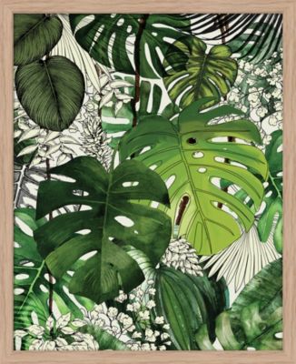 Affiche feuillage jungle vert L.40 x H.50cm Dada Art