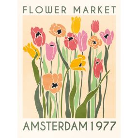 Affiche flower market Amsterdam l.30 x l.40 cm Dada Art