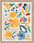 Affiche Flowers multicouleur Dada Art l.30 x H.40 cm